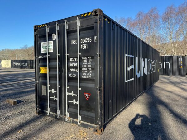 40ft Gently Used 2021 High Cube Shipping Storage Container Wind And Watertight Black - Image 23