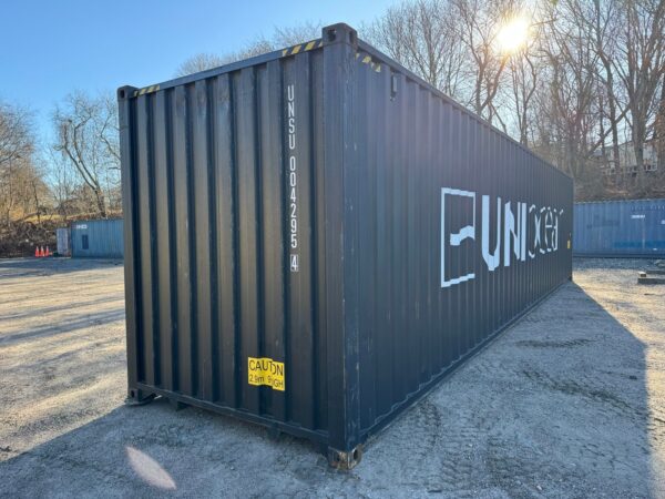 40ft Gently Used 2021 High Cube Shipping Storage Container Wind And Watertight Black - Image 19