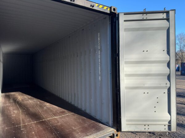 40ft Gently Used 2021 High Cube Shipping Storage Container Wind And Watertight Black - Image 14