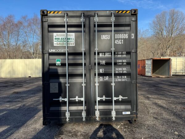 40Ft Gently Used 2022 High Cube Shipping Storage Container Wind And Watertight Black - Image 3