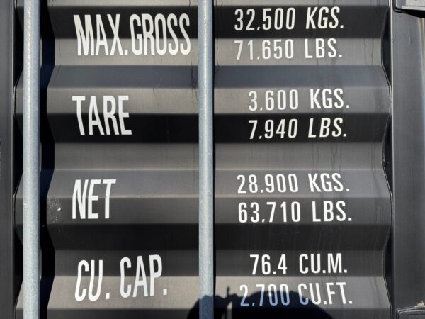 40Ft Gently Used 2022 High Cube Shipping Storage Container Wind And Watertight Black - Image 5
