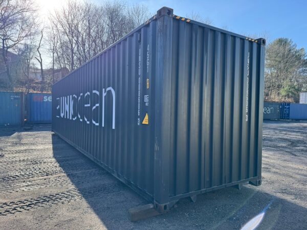 40Ft Gently Used 2022 High Cube Shipping Storage Container Wind And Watertight Black - Image 8