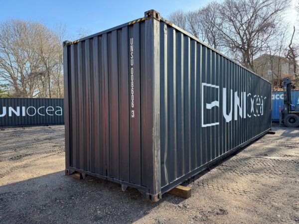 40Ft Gently Used 2022 High Cube Shipping Storage Container Wind And Watertight Black - Image 10
