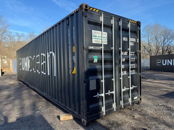 40Ft Gently Used 2022 High Cube Shipping Storage Container Wind And Watertight Black - Image 12
