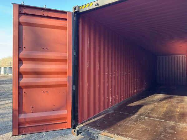 40Ft Gently Used 2022 High Cube Shipping Storage Container Wind And Watertight Black - Image 15