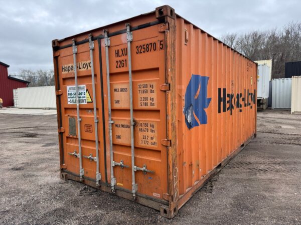 20Ft Used Shipping Storage Container Wind And Watertight Orange - Image 6