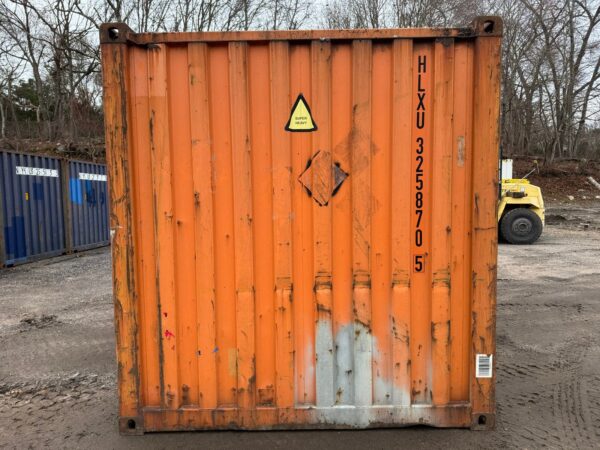 20Ft Used Shipping Storage Container Wind And Watertight Orange - Image 9