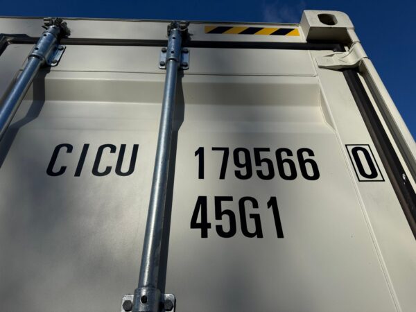 40Ft Gently Used With Mods High Cube Shipping Storage Container Wind And Watertight Beige - Image 2