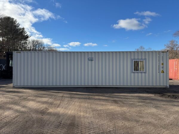40Ft Gently Used With Mods High Cube Shipping Storage Container Wind And Watertight Beige - Image 7