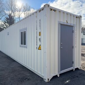 40Ft Gently Used With Mods High Cube Shipping Storage Container Wind And Watertight Beige