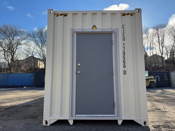 40Ft Gently Used With Mods High Cube Shipping Storage Container Wind And Watertight Beige - Image 10