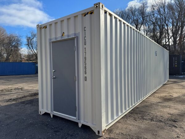 40Ft Gently Used With Mods High Cube Shipping Storage Container Wind And Watertight Beige - Image 11