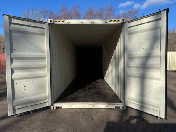 40Ft Gently Used With Mods High Cube Shipping Storage Container Wind And Watertight Beige - Image 14