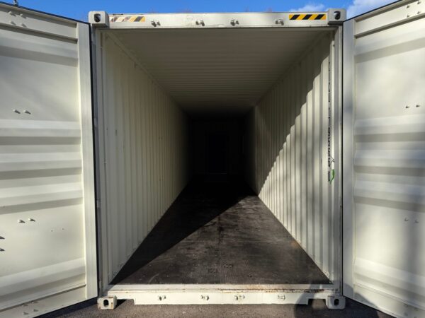 40Ft Gently Used With Mods High Cube Shipping Storage Container Wind And Watertight Beige - Image 15