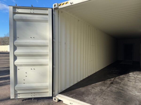 40Ft Gently Used With Mods High Cube Shipping Storage Container Wind And Watertight Beige - Image 16