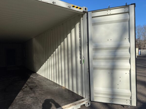 40Ft Gently Used With Mods High Cube Shipping Storage Container Wind And Watertight Beige - Image 17