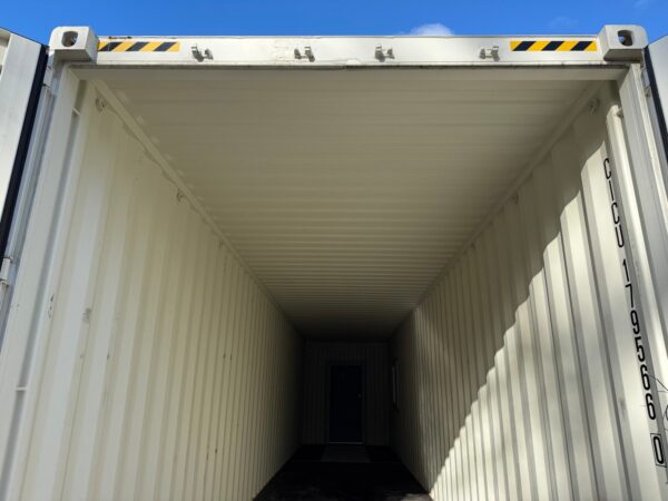 40Ft Gently Used With Mods High Cube Shipping Storage Container Wind And Watertight Beige - Image 18