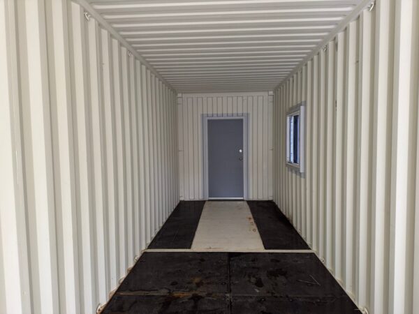 40Ft Gently Used With Mods High Cube Shipping Storage Container Wind And Watertight Beige - Image 25