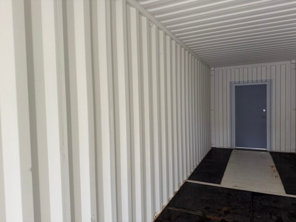 40Ft Gently Used With Mods High Cube Shipping Storage Container Wind And Watertight Beige - Image 26
