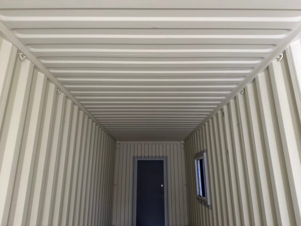 40Ft Gently Used With Mods High Cube Shipping Storage Container Wind And Watertight Beige - Image 28