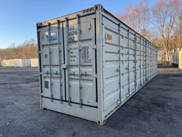40Ft New High Cube Open Side Shipping Storage Container Beige - Image 9