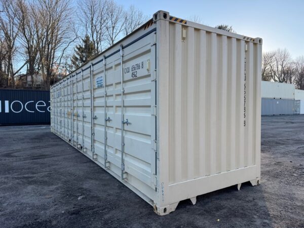40Ft New High Cube Open Side Shipping Storage Container Beige - Image 11
