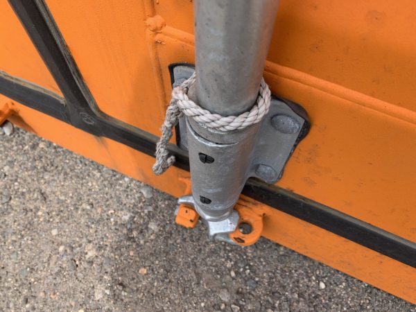 40ft High Cube Shipping Container Wind and Watertight High Visibility Orange - Image 4