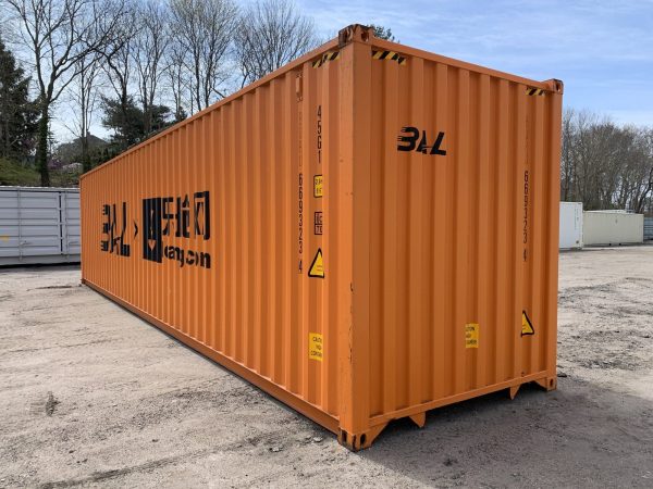 40ft High Cube Shipping Container Wind and Watertight High Visibility Orange - Image 8