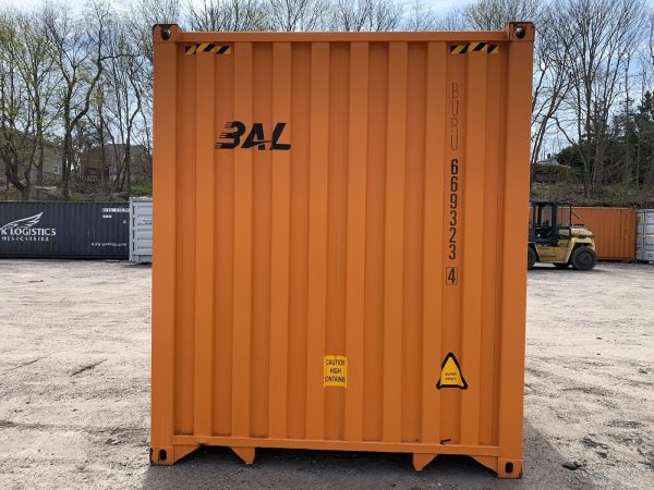 40ft High Cube Shipping Container Wind and Watertight High Visibility Orange - Image 9