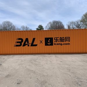 40ft High Cube Shipping Container Wind and Watertight High Visibility Orange