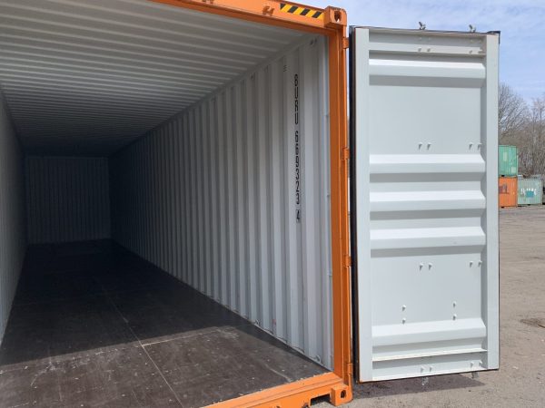 40ft High Cube Shipping Container Wind and Watertight High Visibility Orange - Image 16
