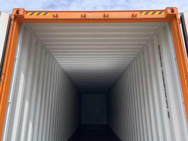 40ft High Cube Shipping Container Wind and Watertight High Visibility Orange - Image 17