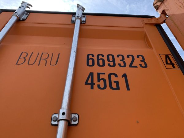 40ft High Cube Shipping Container Wind and Watertight High Visibility Orange - Image 30