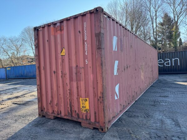 40Ft Used High Cube Shipping Storage Container Wind And Watertight Brick - Image 10