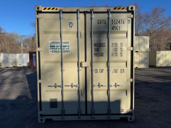 40ft High Cube Shipping Storage Container Wind And Watertight Beige - Image 3