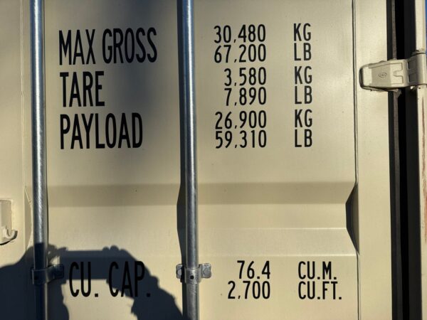 40ft High Cube Shipping Storage Container Wind And Watertight Beige - Image 8