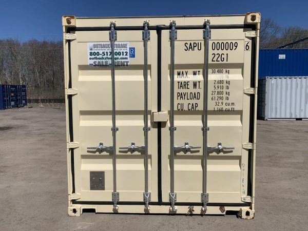 20ft Duo Con Double Door Shipping Container Wind and Watertight Beige - Image 3