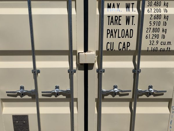 20ft Duo Con Double Door Shipping Container Wind and Watertight Beige - Image 4