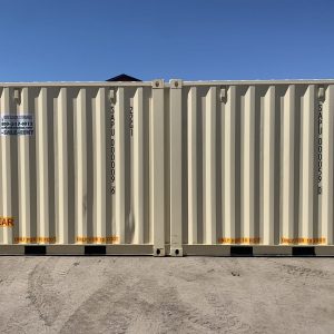20ft Duo Con Double Door Shipping Container Wind and Watertight Beige