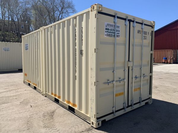 20ft Duo Con Double Door Shipping Container Wind and Watertight Beige - Image 11