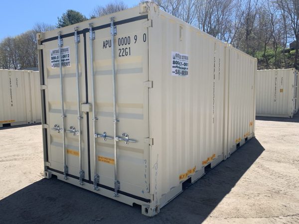 20ft Duo Con Double Door Shipping Container Wind and Watertight Beige - Image 13