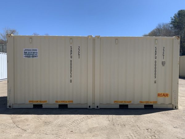 20ft Duo Con Double Door Shipping Container Wind and Watertight Beige - Image 14