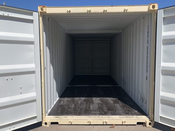 20ft Duo Con Double Door Shipping Container Wind and Watertight Beige - Image 17