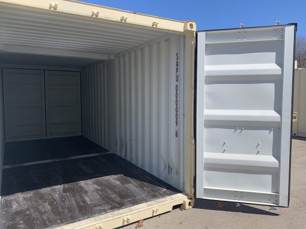 20ft Duo Con Double Door Shipping Container Wind and Watertight Beige - Image 19