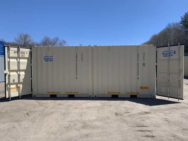 20ft Duo Con Double Door Shipping Container Wind and Watertight Beige - Image 30