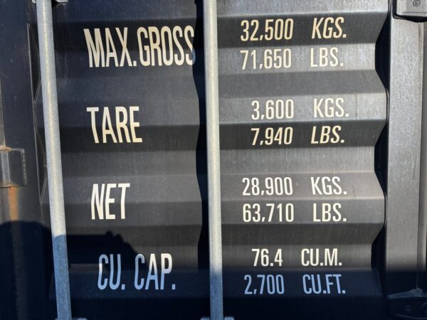40ft High Cube Shipping Container Black - Image 5