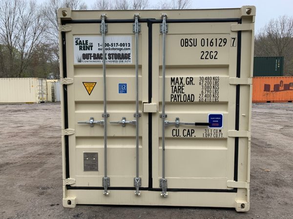 20ft Open Side Shipping Container Standard Height Wind and Watertight Beige - Image 3