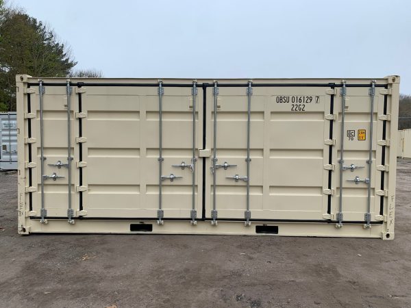 20ft Open Side Shipping Container Standard Height Wind and Watertight Beige - Image 10