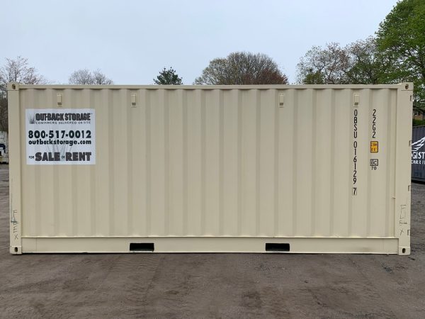 20ft Open Side Shipping Container Standard Height Wind and Watertight Beige - Image 14