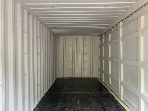20ft Open Side Shipping Container Standard Height Wind and Watertight Beige - Image 22